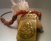 Twenty Dollar TABLE Happy Buddha Green Jade Spring Trends -Asian Pendant- Jade Pendant Necklace
