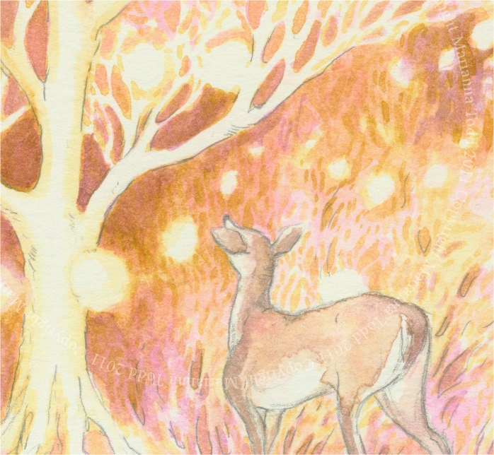 And Heaven and Nature Sing, Open Edition Print, Matted in Russet Red, 10 x 13
