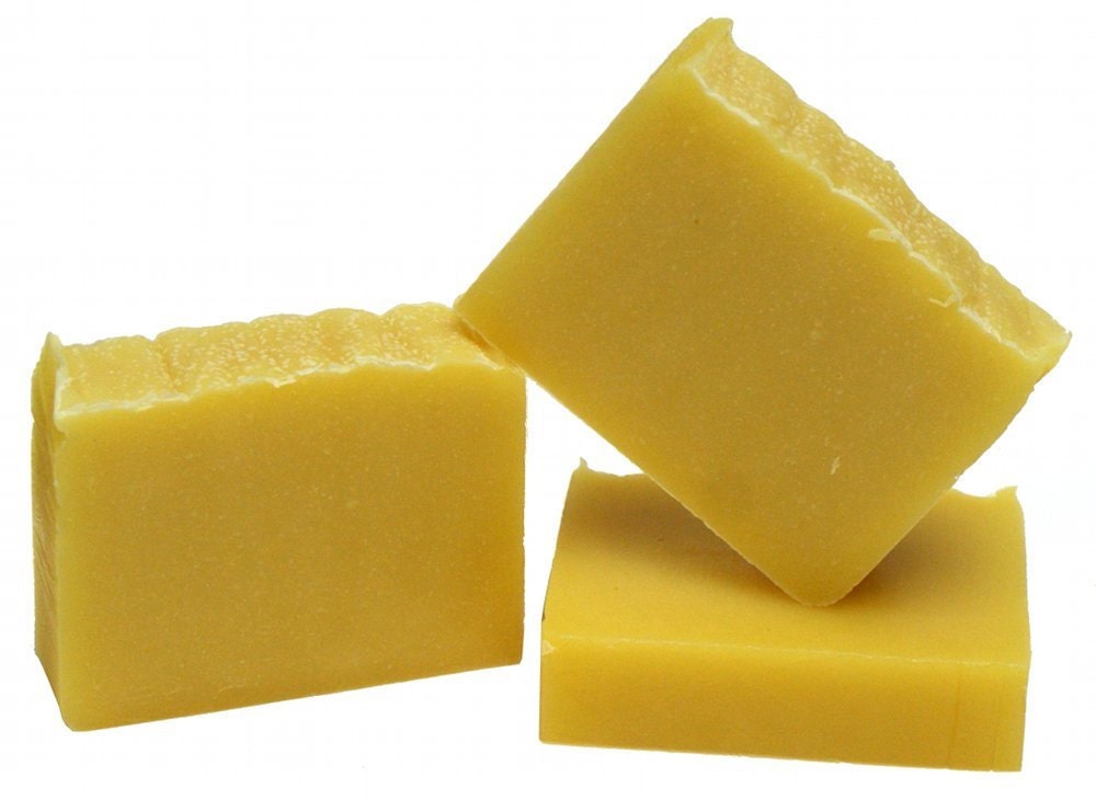 Natural Handmade Shea Butter Soap - Lemon Mint Scent, 4oz.