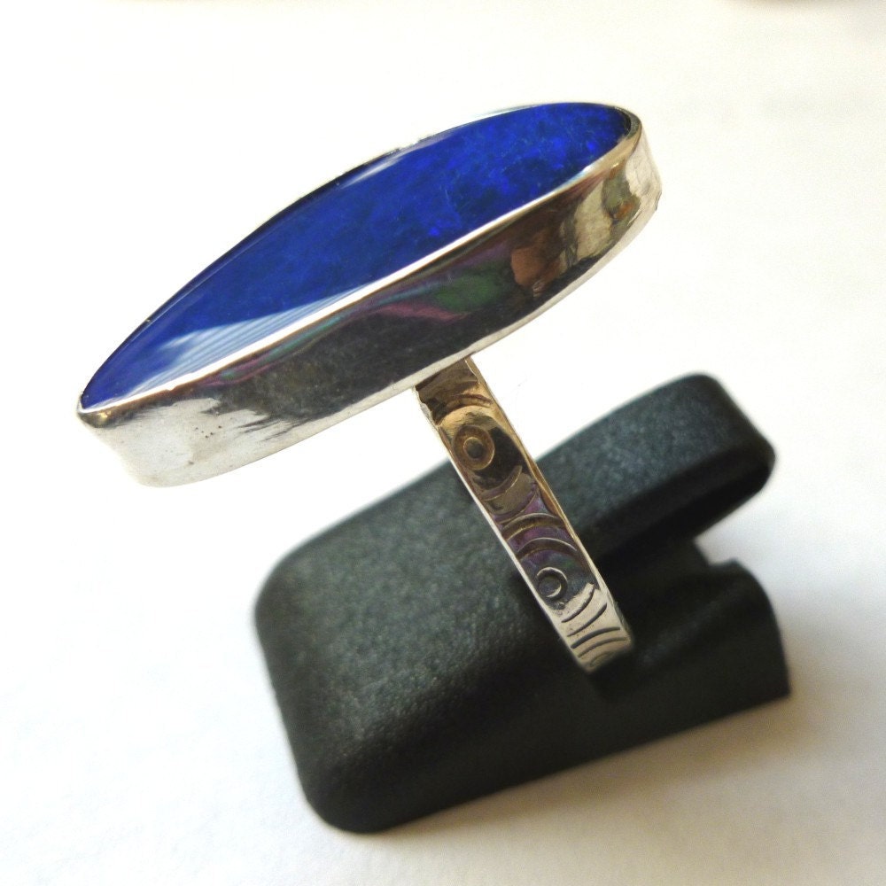 Royal Blue Opal Ring