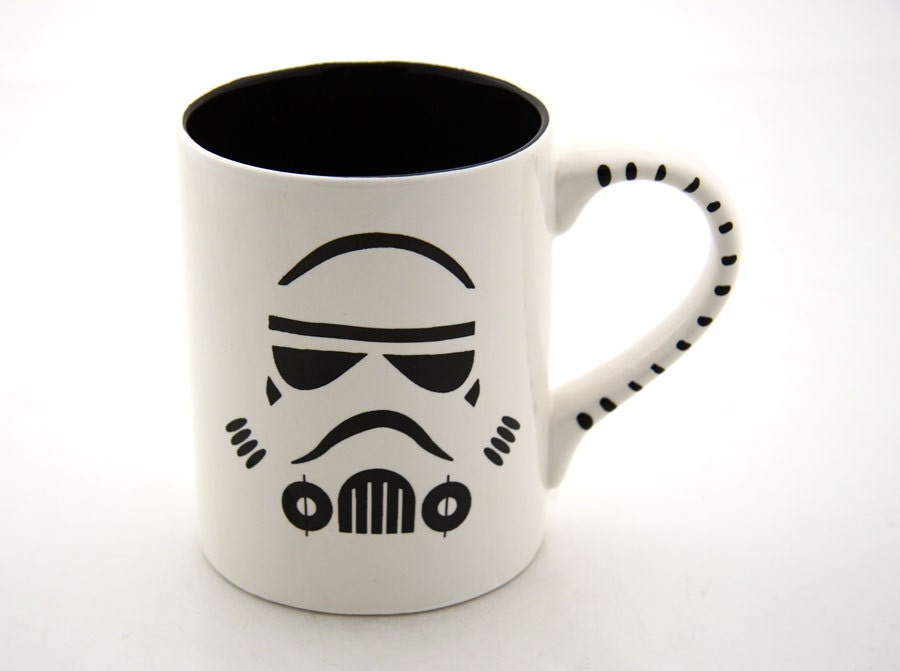 Star Wars (R) Inspired Storm Trooper Mug in Black and White Great for Dad