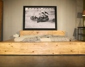 Reclaimed Wood Beam Bed - Handmade with reclaimed Pine from NYC - robrray