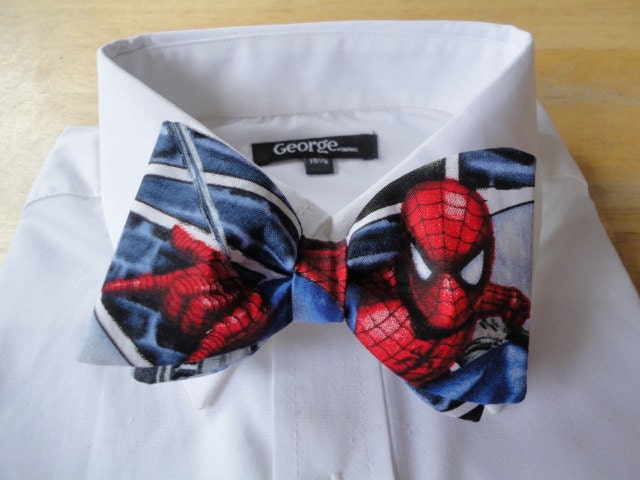 Bow tie made from Spiderman Comics Fabric