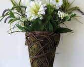 Vine and Wire Floral Wall Basket