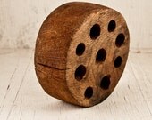 Weathered Primitive Wood Desk Tool Caddy Salvaged Object