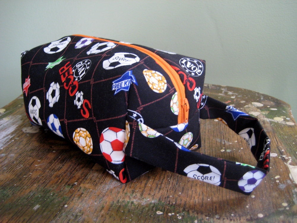Toiletry zipper bag- soccer balls