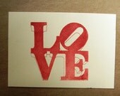 Philadelphia Love statue clear polymer rubber stamp