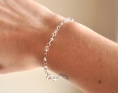 Dream Bracelet  - clear swarovski crystal & sterling silver - simple wedding or everyday jewelry