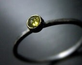 Conflict Free Rose Cut Diamond Ring Recycled Metal