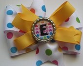Personalized polka Dot Peace Bow