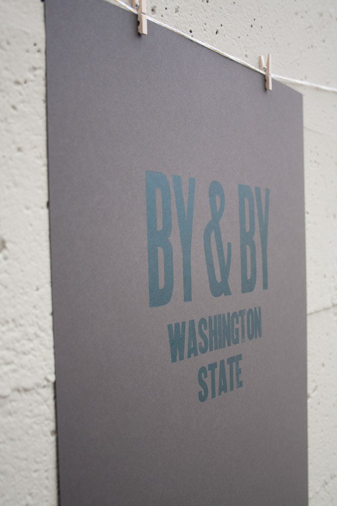 By & By Letterpress Print