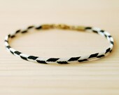 Chevron Bracelet in Black & White, "The Lariat"