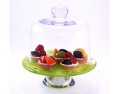 NWR:  Help me find a beautiful (maybe vintage) cake dome w/ stand :  wedding Il 170x135.257348276 Swirled Lime Green Glass and 22k Gold 