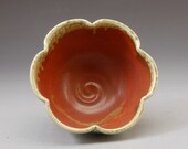 Cinnamon Brown, Fern Green and Blue 6-Dent Serving Bowl