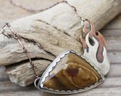 Twin Flames - Sterling Silver and Copper Necklace