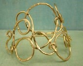 Twisted - Red Brass Flame Cuff Bracelet - Free Shipping to USA