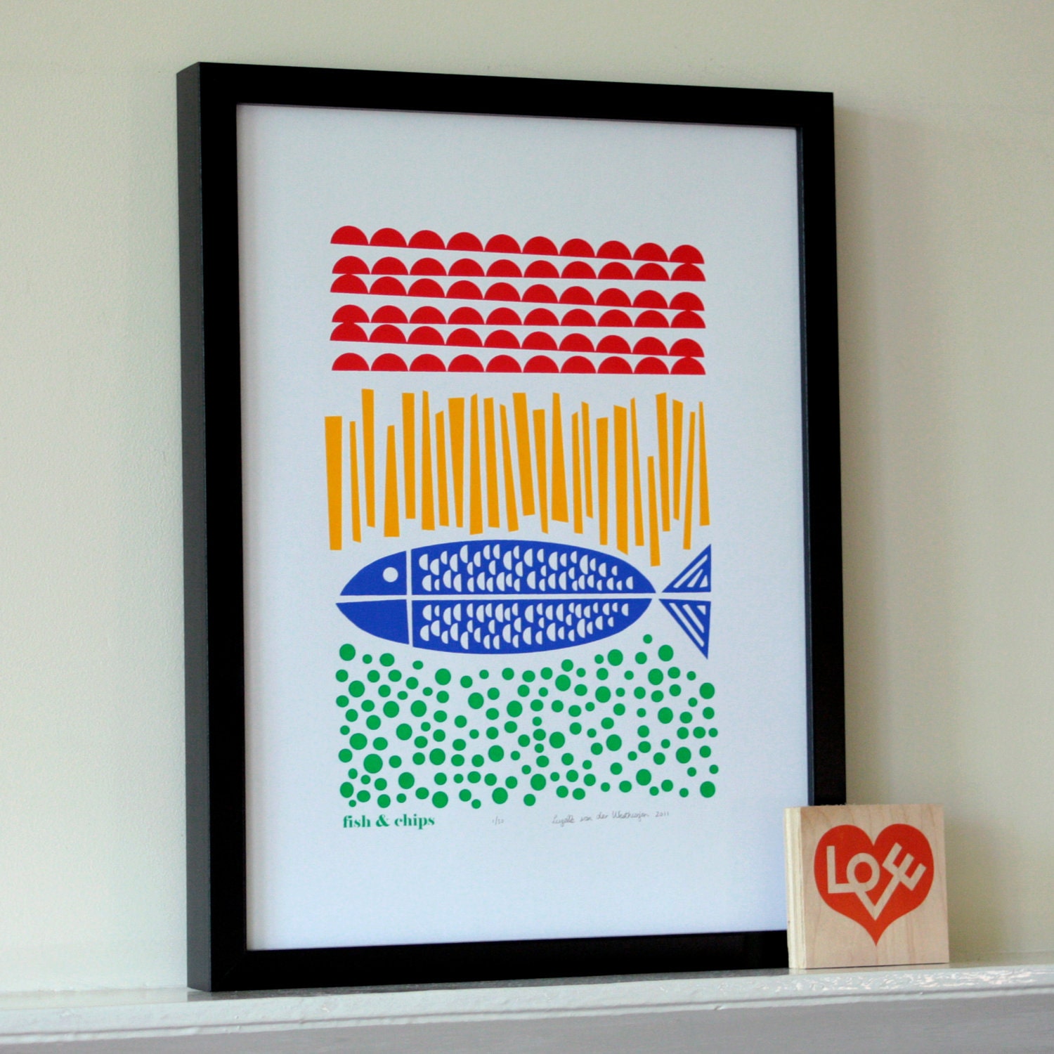 Fish & Chips silkscreen print