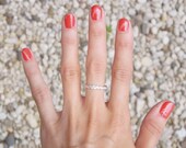 Braid Band//stackable silver ring