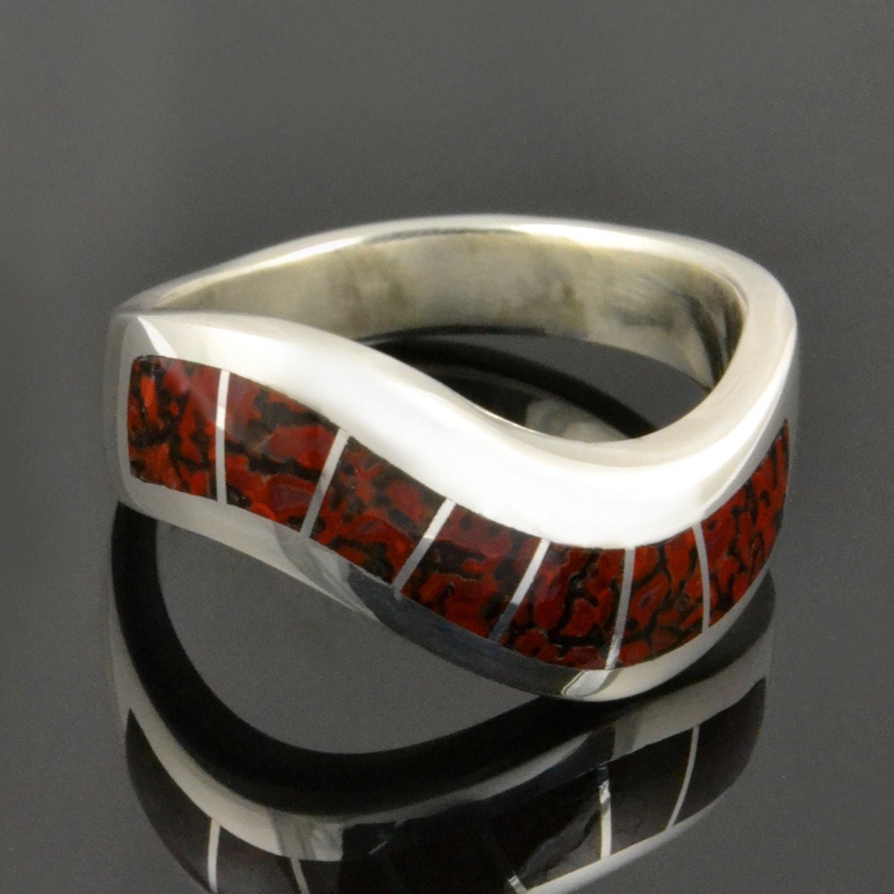Dinosaur Bone Ring In Sterling Silver