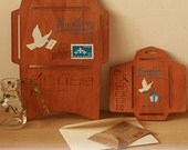 Japanese Wood Envelope Template BIG SIZE