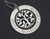 Tree of Life Necklace - Personalized  Hand-Stamped Sterling Silver Necklace