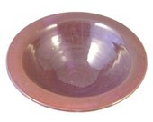 Grape Ceramic Bowl with Flat Rim / Handmade Pottery Wheel Thrown Stoneware Clay