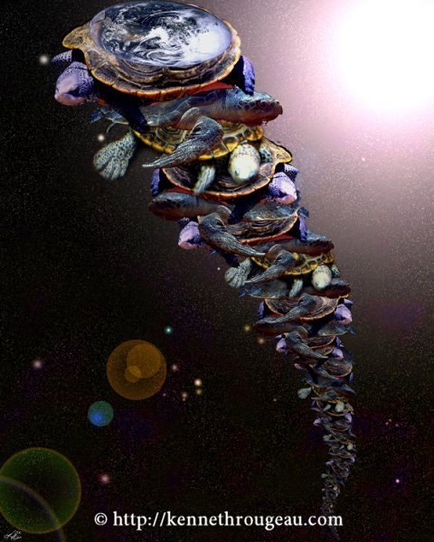Turtles All The Way Down - 11x14 Surreal Fantasy Fine Art Print