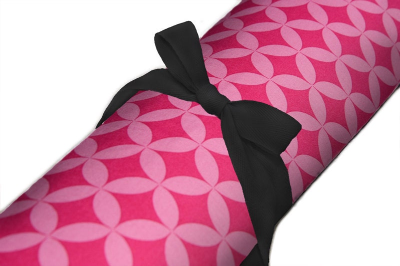 Knitting Needle Case Organizer PINK CATHEDRAL 30 black pockets