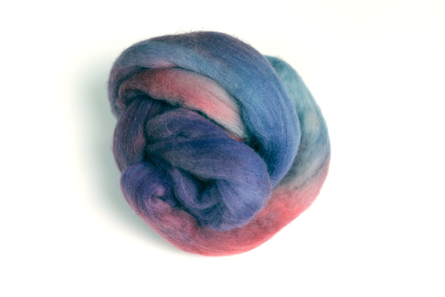 Handpainted Corriedale Wool Roving Top 3 ounces by artsiekat on etsy