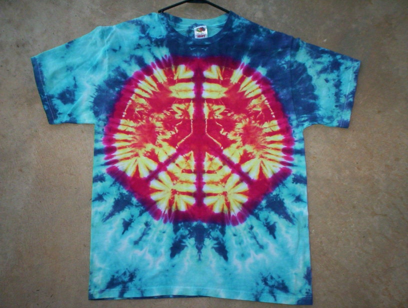 Peace 'n Blue Skies Tie Dye Size Youth XL