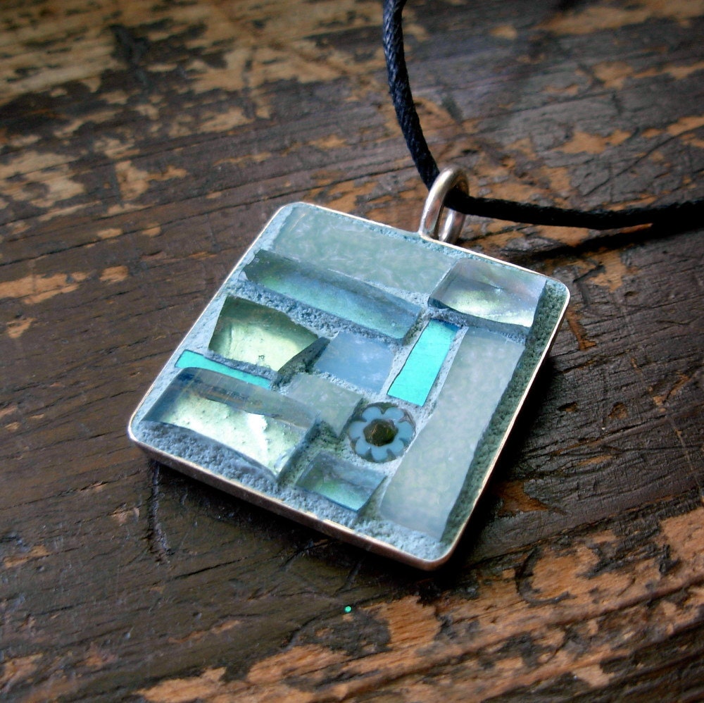 Sky Blue Mosaic Pendant