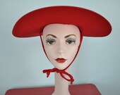 vintage sun hat Nu-Twist red 50s