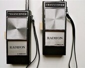 Vintage Radifon 1960s Walkie Talkies With Manual