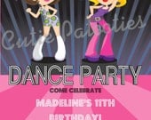 Disco Dance Party Birthday Invitation Disco Ball Birthday Party Invitation Disco Dance Invites Printable