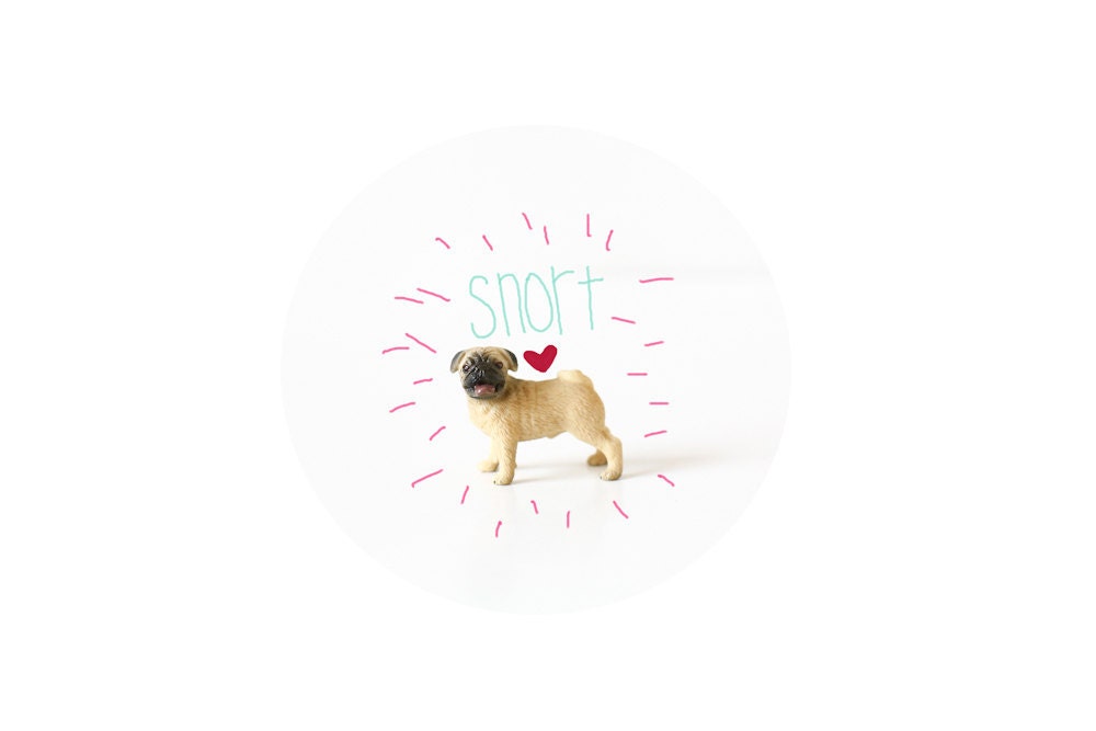 Pug Love One Inch Button