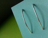 Modern Curve Post Earrings Recycled Sterling Silver
