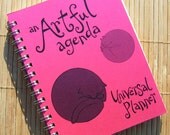 fuscia Universal Planner by An Artful Agenda--Art-filled planner with hand-drawn images and lettering for each week of the year