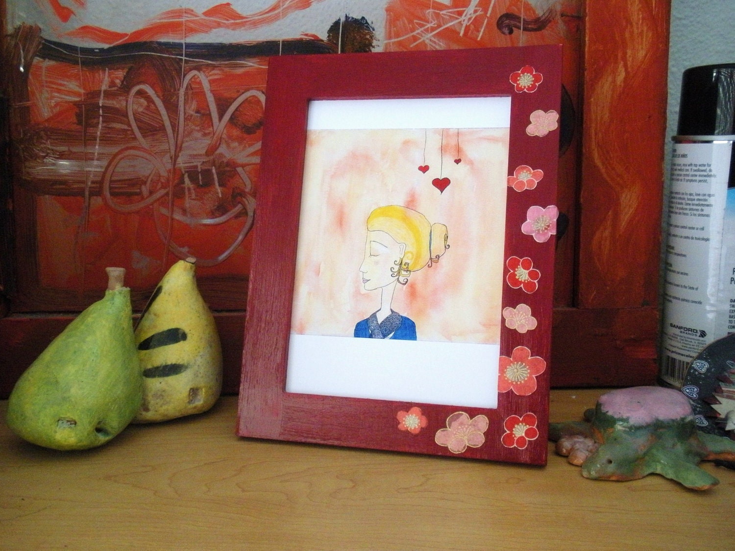 SALE Freshly Fallen, a 5 x 7 girl with the glow of new love print by Lea Keohane