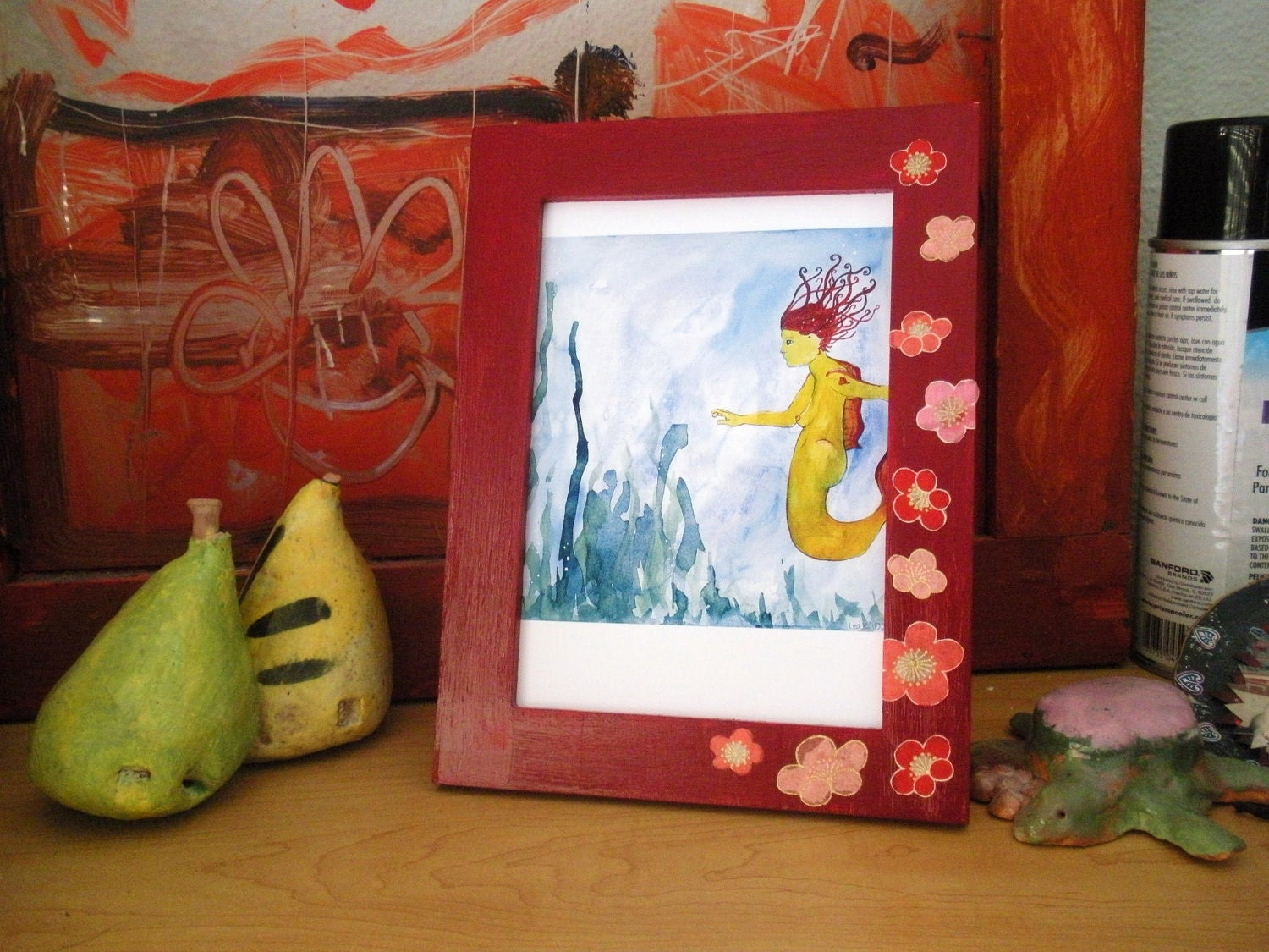 SALE 5 x 7 Print, "Freshwater Mermaid", an amazing underwater lady print by Lea Keohane