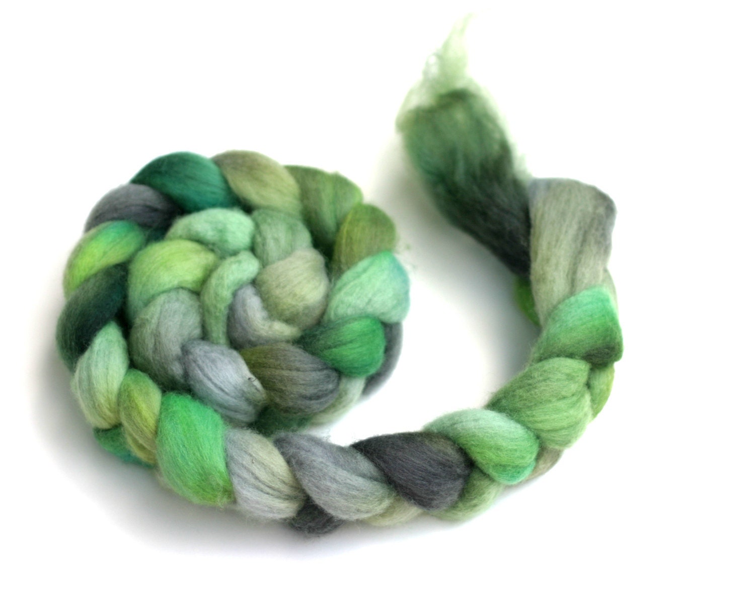 Handpainted Polwarth Wool Roving Top 4 ounces by artsiekat on etsy