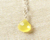 Lemon Chalcedony Sunshine and Rain Necklace
