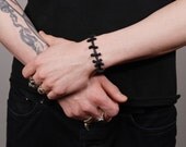 Stitches Bracelet Set-The Original VonErickson Black Stitch Frankenstein Monster bracelet-   2pc Set