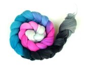 Handpainted Merino Wool Roving Top 4 ounces by artsiekat on etsy