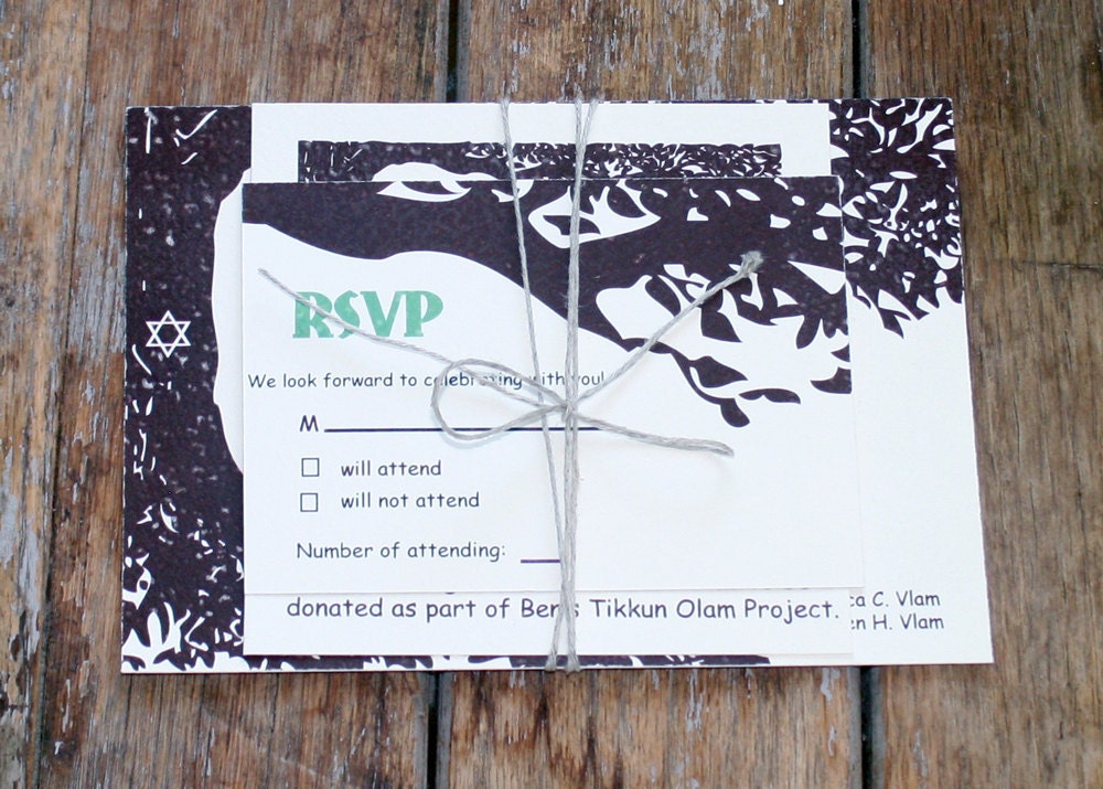 Custom Bar Mitzvah or Bat Mitzvah Invitation made from any invitation