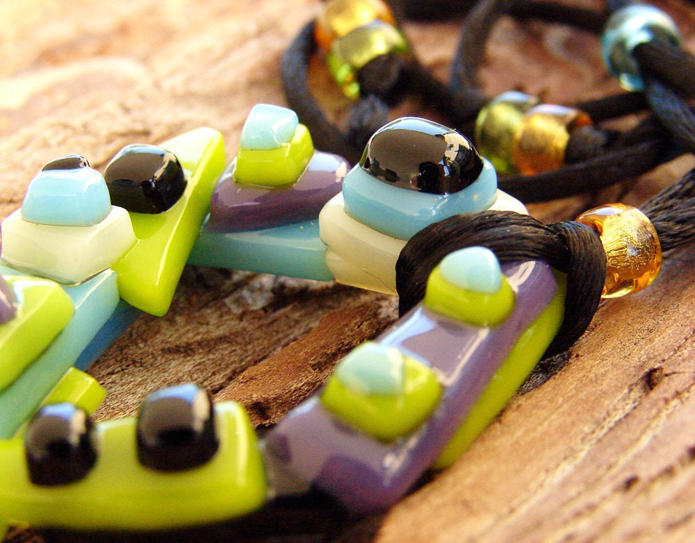 Lucky Eye fused glass pendant