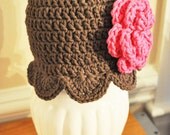 Baby Cloche 6-12 months - with Detachable Flower