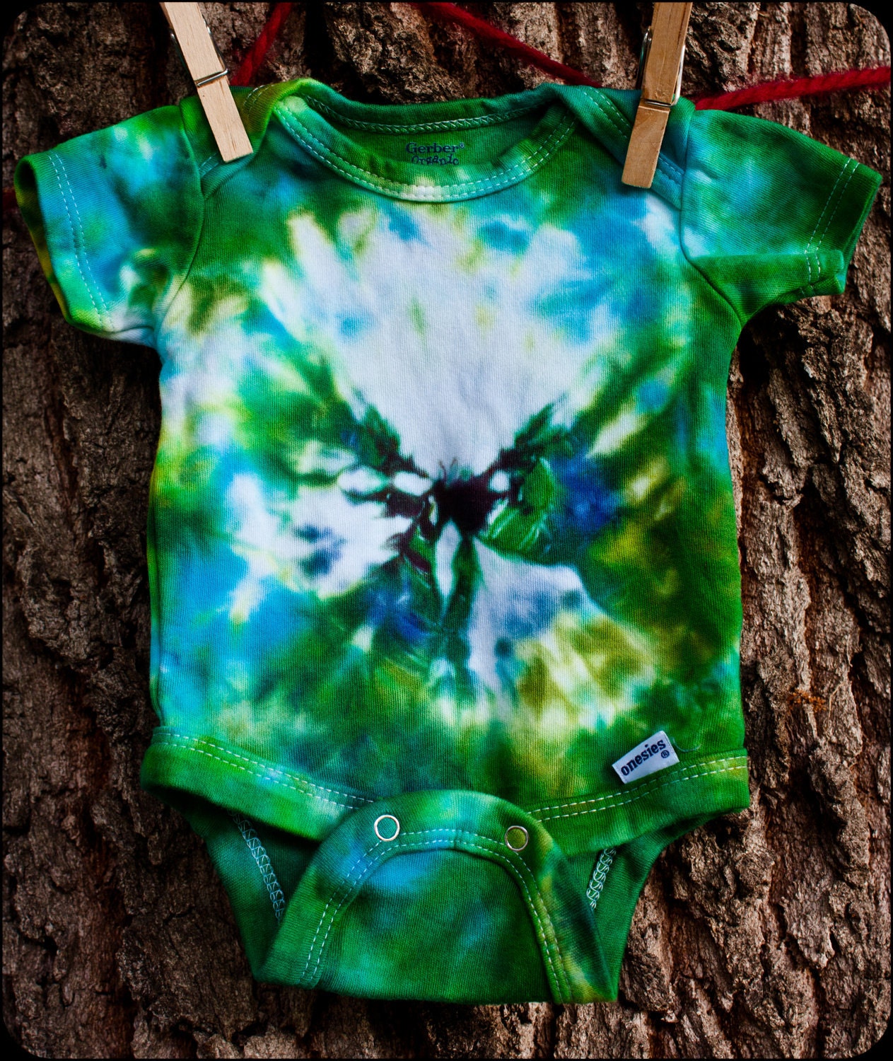 Tie Dye Organic Cotton Onesie - EARTH - Newborn Size