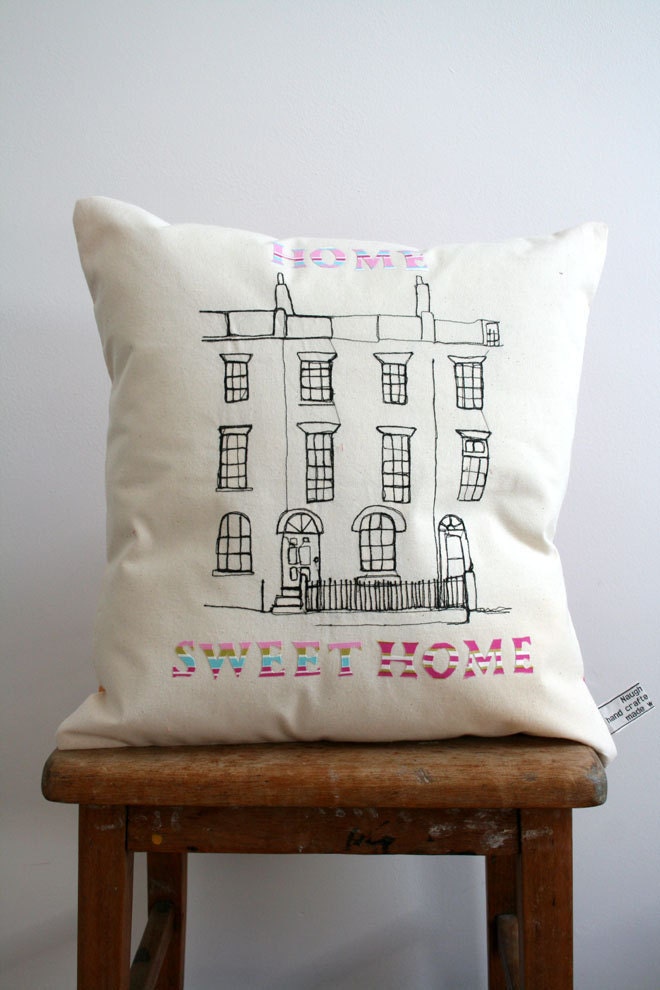 House illustration Pillow