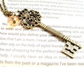 Victoria crown key Necklace