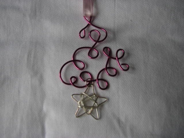 Dark pink, fuchsia ornament or suncatcher